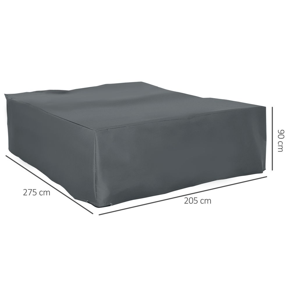 Premium 275x205cm Garden Furniture Cover: Water & UV Resistant Oxford Fabric
