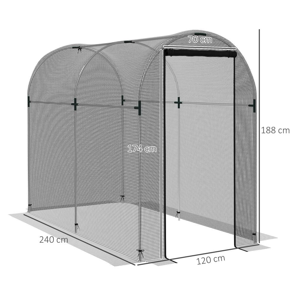 Outsunny Fruit Cage, Plant Protection Tent, 1.2x2.4x1.9m