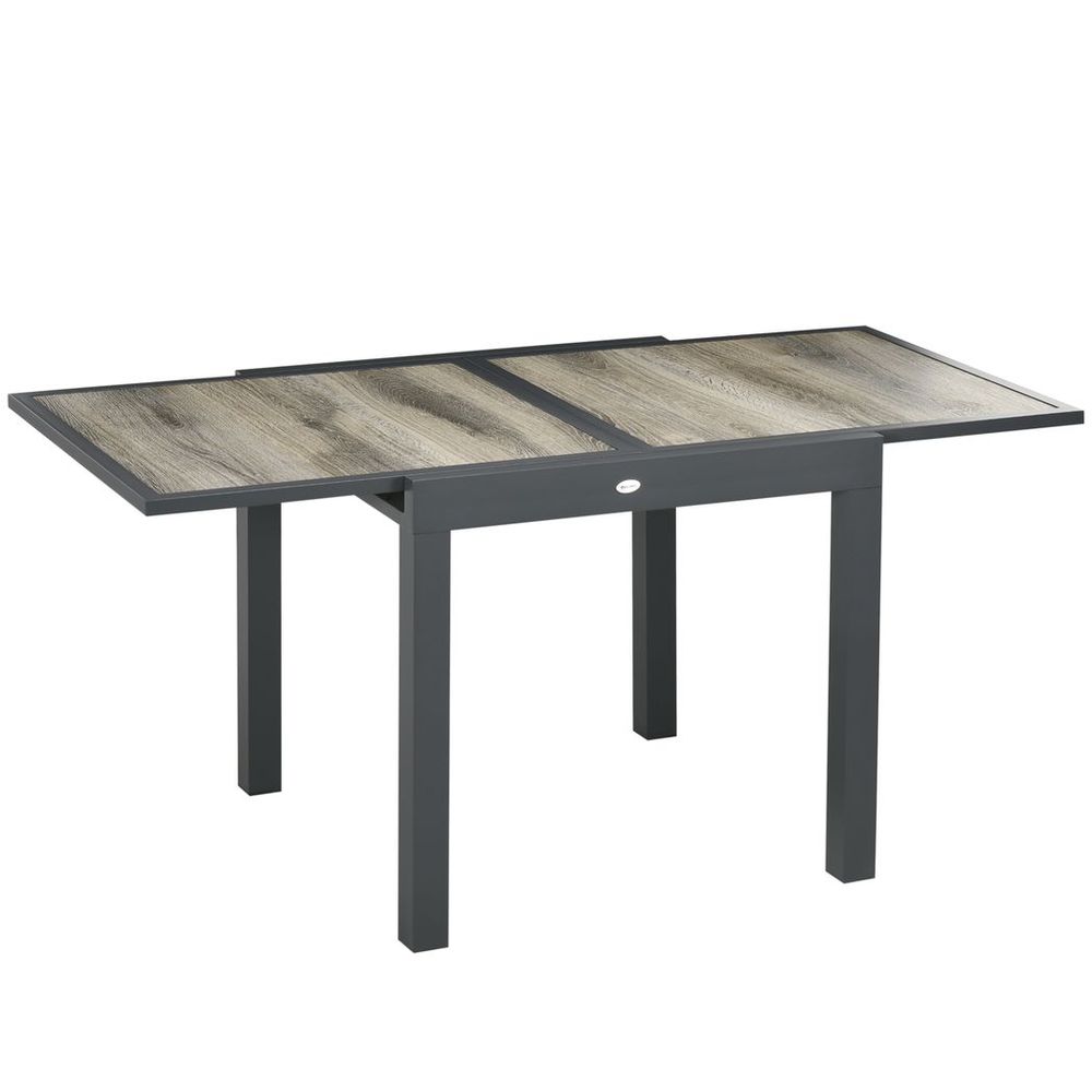 Outsunny Extendable Outdoor Dining Table - Aluminium Rectangular Patio Table