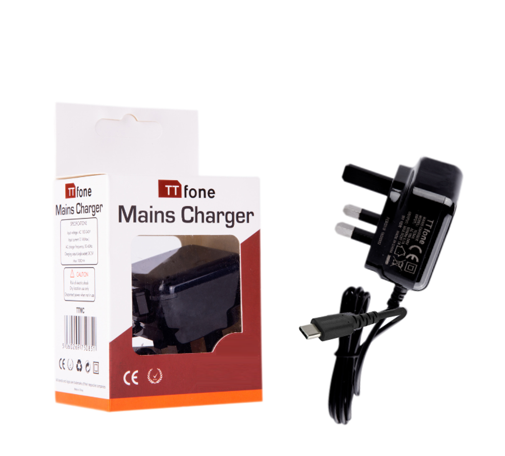 TTfone Original USB TypeC - Mains Charger for TTfone TT220: High-Quality, Fast, and Reliable!