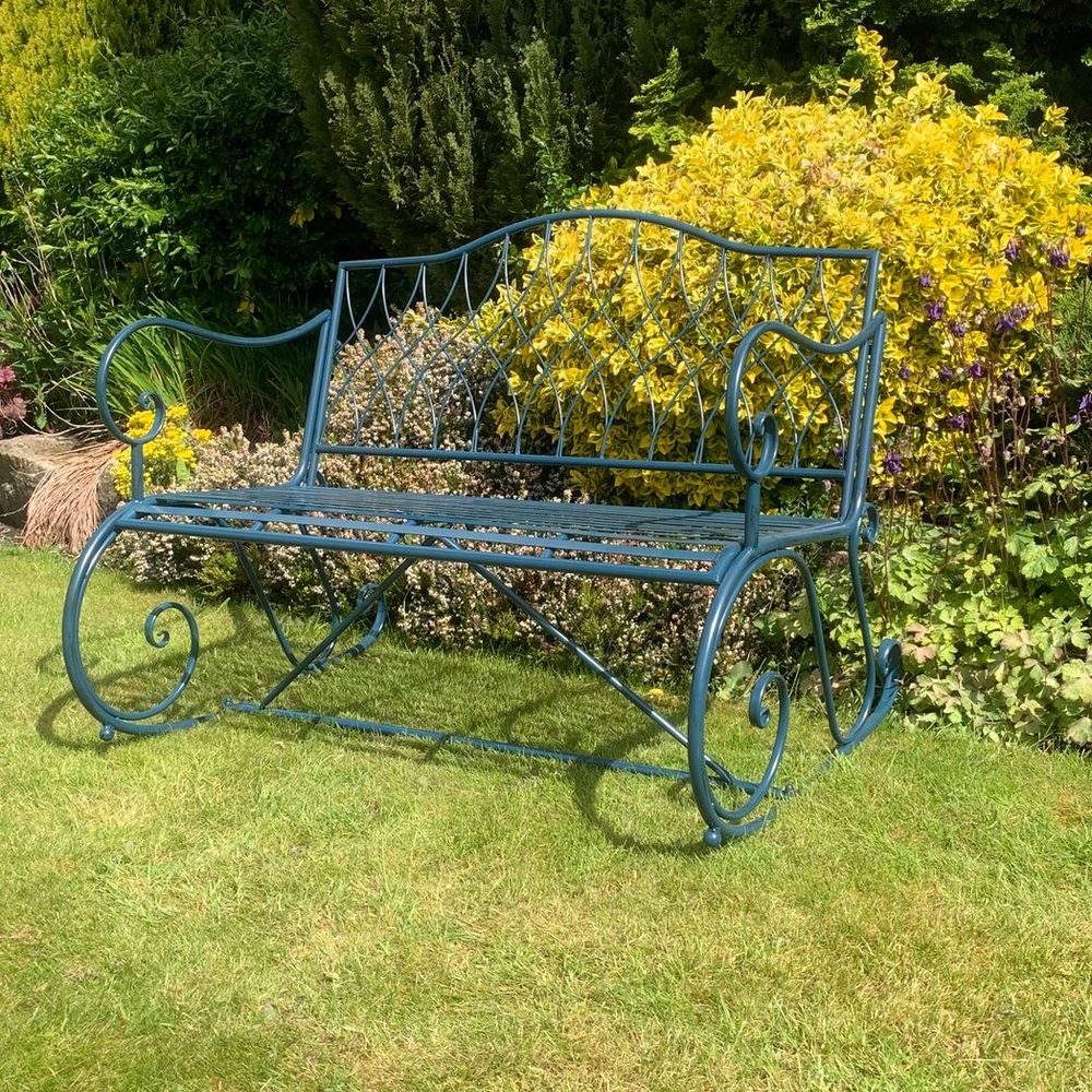 Premium Blue Bench: 115cm, 2-Seater, High-Quality