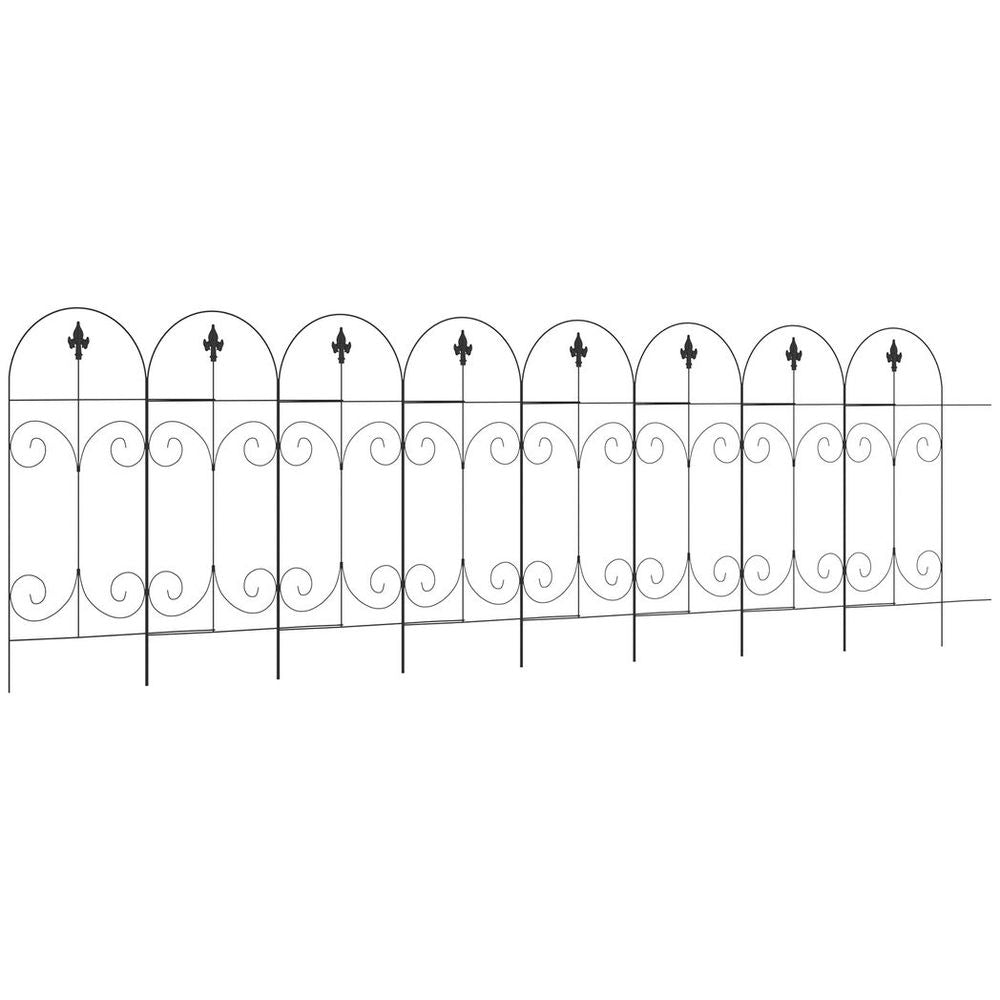 Garden Fencing Panels 44in x 12.5ft Flower Bed Border Edging Animal Barrier - Professional, High-Quality, Easy Install