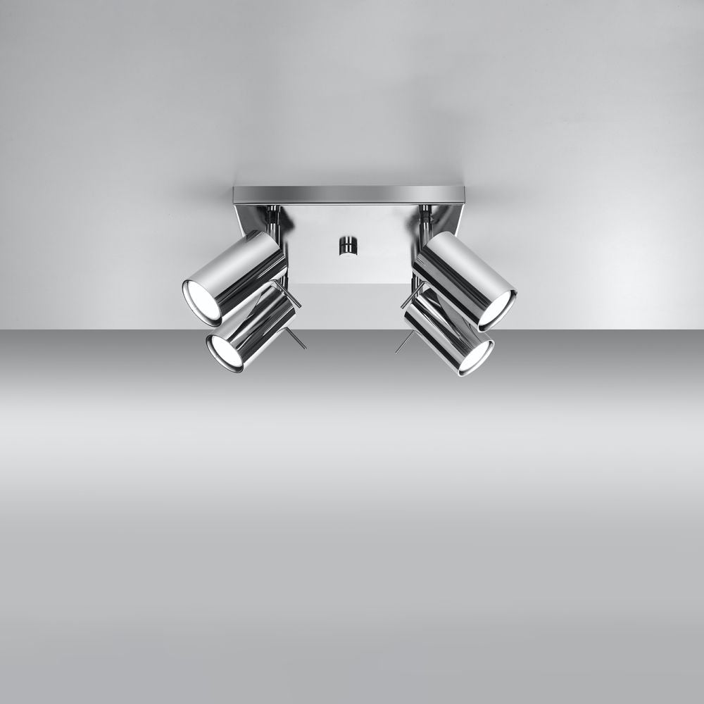 Sleek GU10 Steel Ring Ceiling Lamp - Modern Design