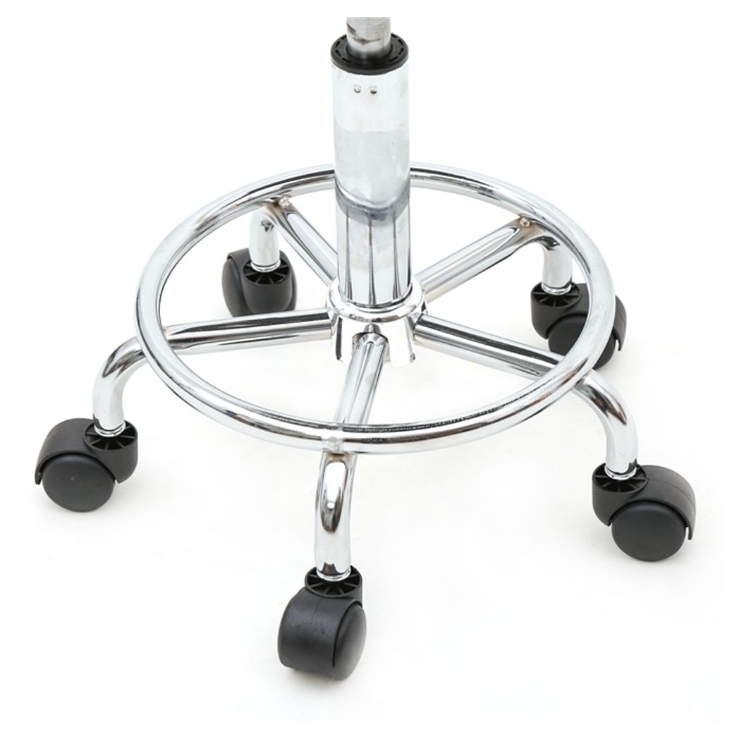Round Shape Adjustable Salon Stool with Back Black