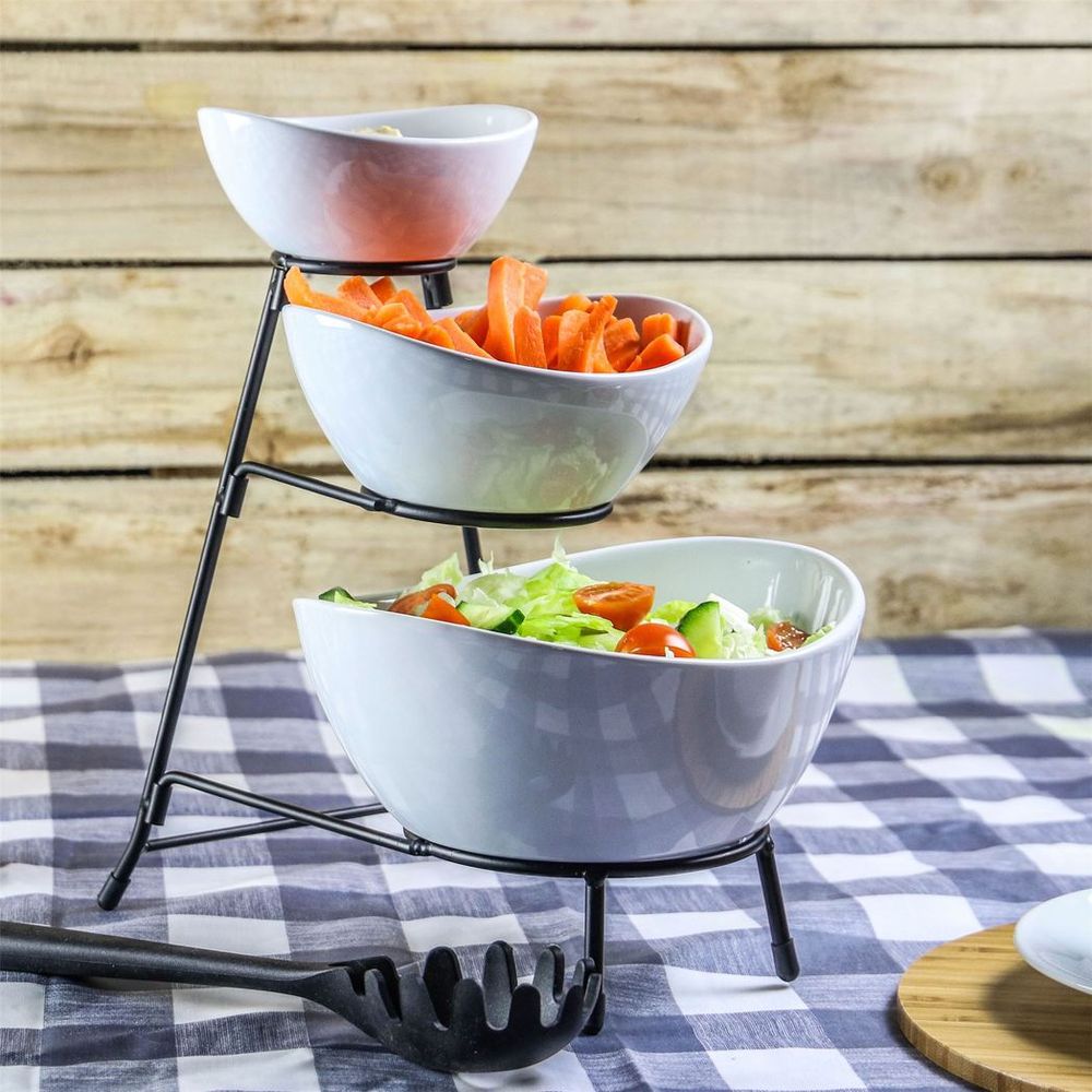 Stylish 3-Tier Serving Set Bowls | High-Quality | Perfect for Parties