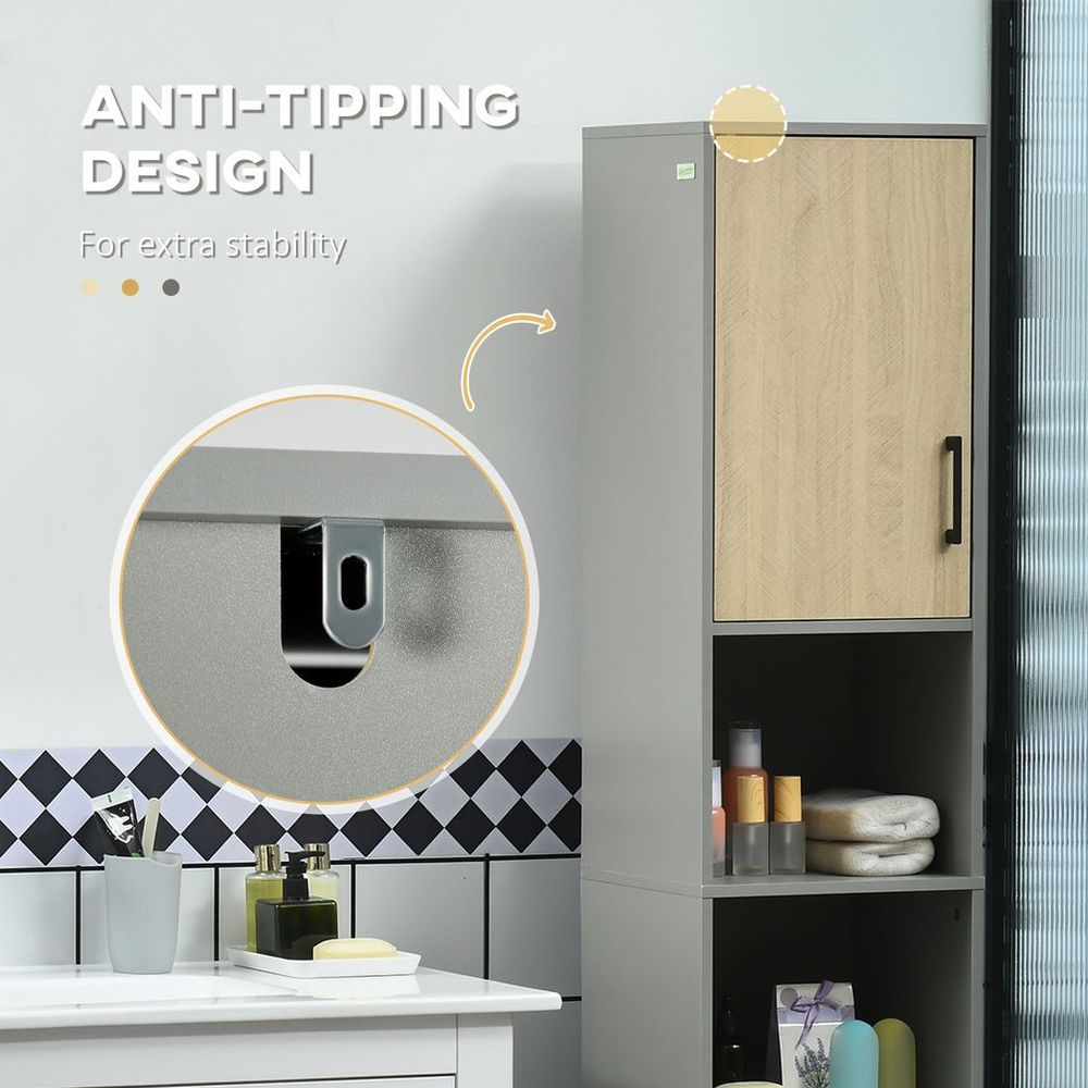 High-Quality kleankin Bathroom Storage Cabinet, Slim and Stylish for Living Room