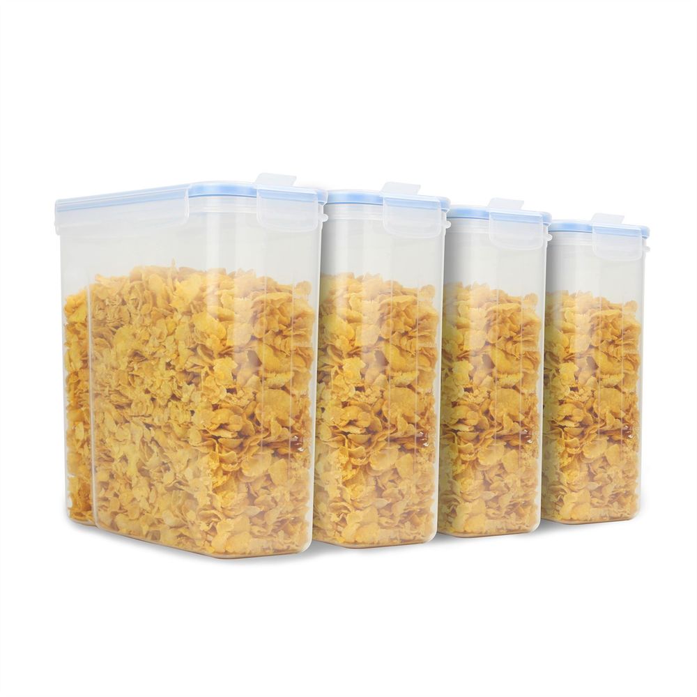 Fresh Cereal Containers - Set of 4 | Snap Lock Airtight Technology