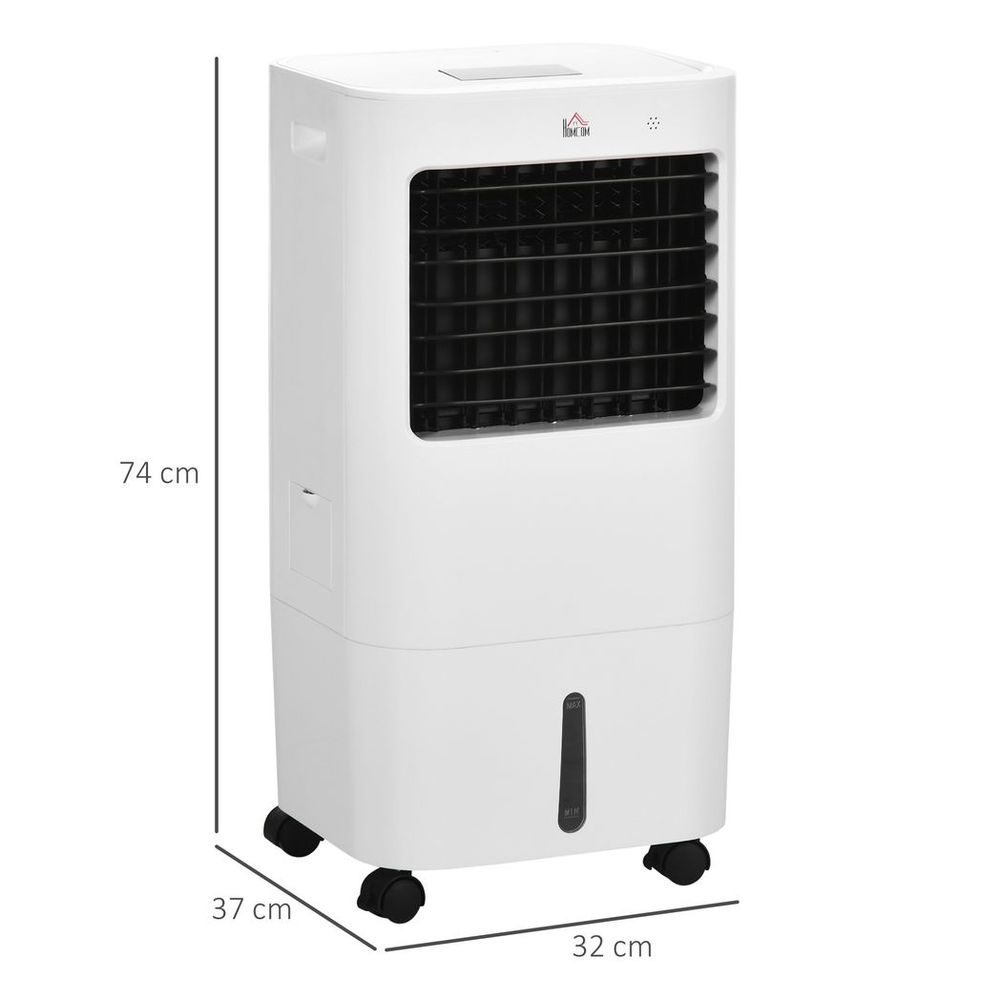 HOMCOM Evaporative Air Cooler Fan Humidifier, Portable & Powerful - Perfect for Home & Office