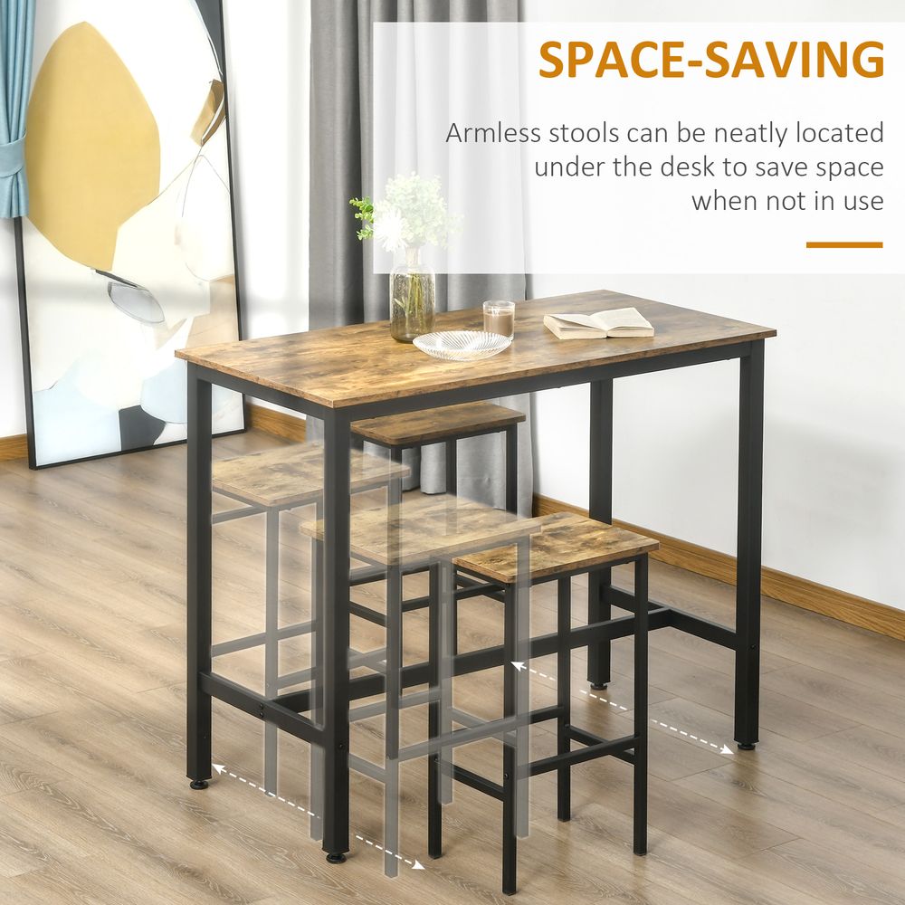 Premium Quality Rustic Brown Kitchen Bar Chairs (Set of 2)  - Durable, Stylish, and Comfortable