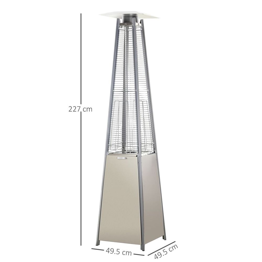 Premium 10.5KW Outdoor Gas Heater - Stay Warm with Style, Perfect for Patios - Includes Cover