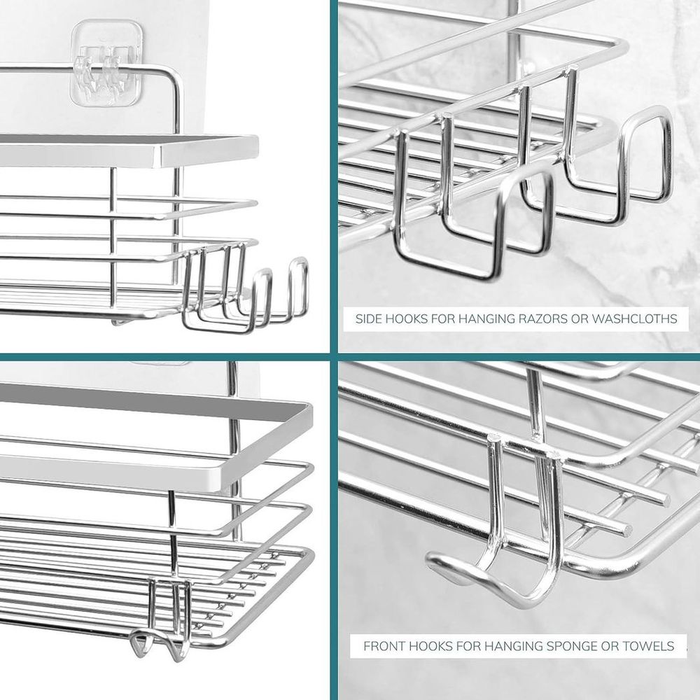 Set of 2 Stainless Steel Shower Caddy