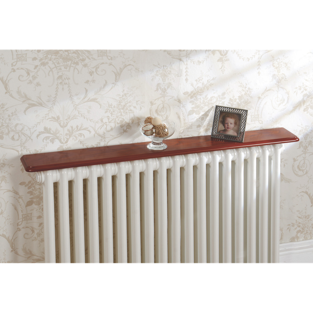 Elegant Oak Radiator Shelf - Heat Deflecting & Stain-Reducing - Easy Fit Brackets - High Quality MDF - 60cm Length