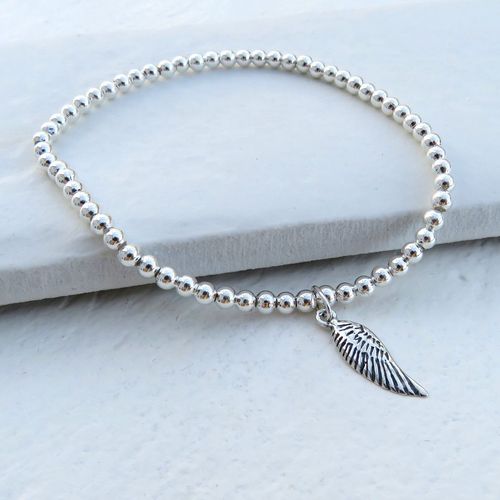 Silver Beaded Mini Charm Bracelet