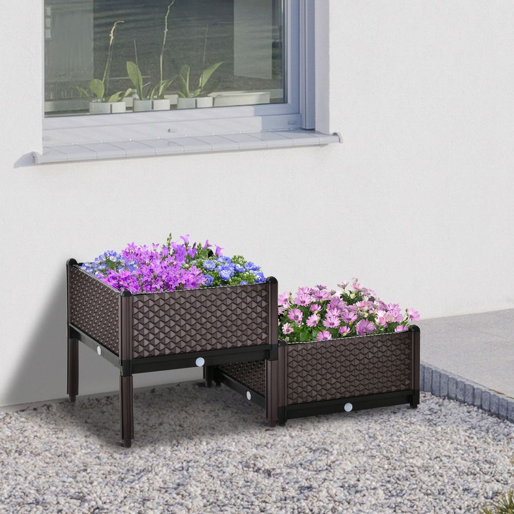 Premium Raised Garden Bed Planter Box: Flowers, Vegetables, Herbs - Best Quality, Durable & Lightweight