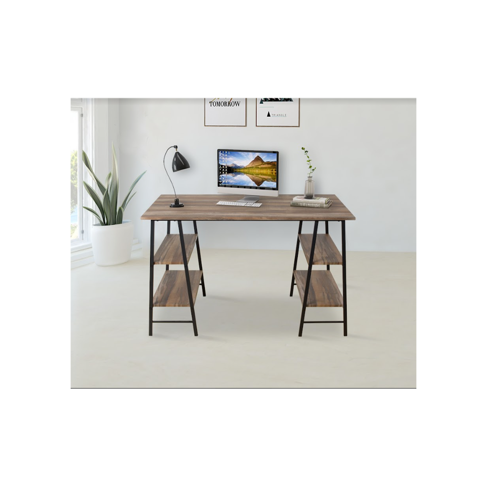 Home Office Desk with Both Side Shelf- TAVOLO