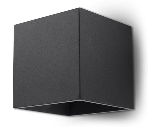 Wall Lamp QUAD 1 Black Up/Down Square Shape Modern Loft Design G9
