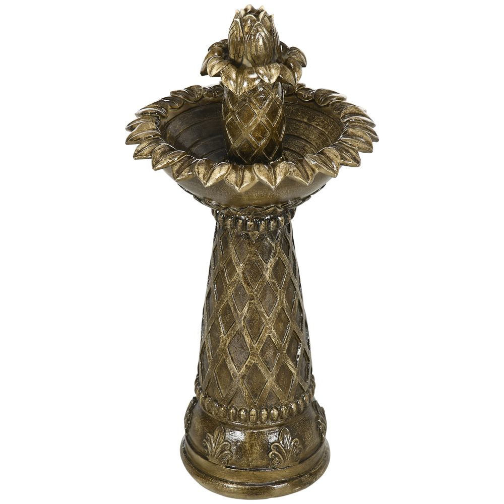 Premium 2-Tier Garden Fountain: Self-Contained, Cascading Water Feature for Beautiful Backyards