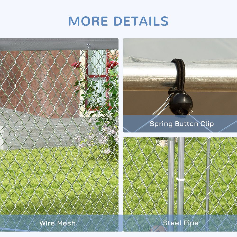 PawHut Outdoor Dog Kennel - Water-Resistant, UV-Resistant Roof, 2.1 x 1.85 x 1.5m