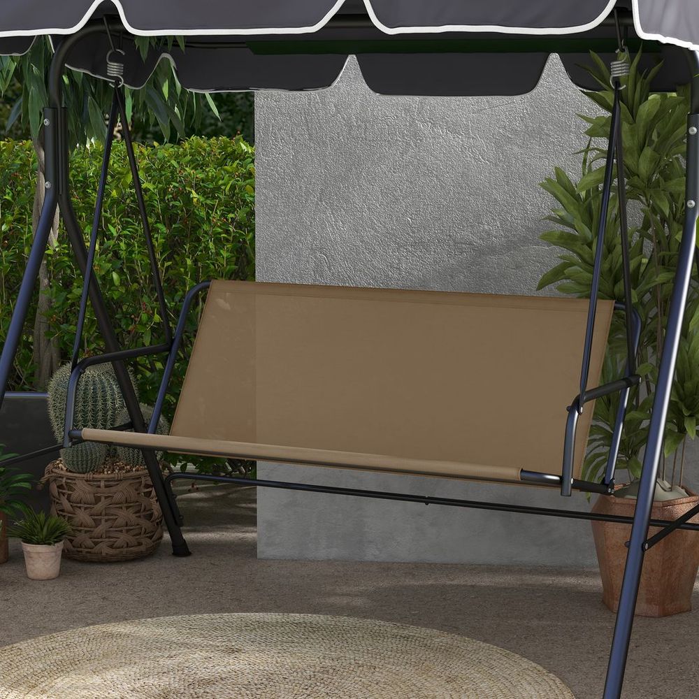 Outsunny Garden Swing Chair Seat Cover Replacement, 115 x 48 x 48cm, Beige