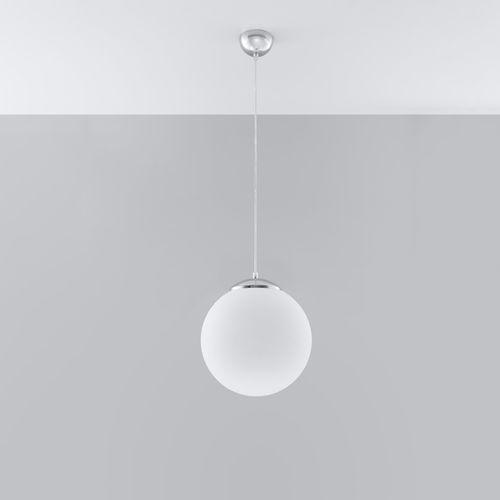 Pendant lamp steel, glass Ugo minimalistic Design E27