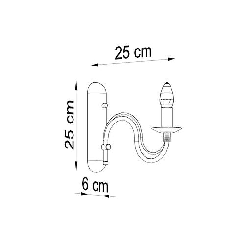 Wall lamp steel Minerwa modern Design E14