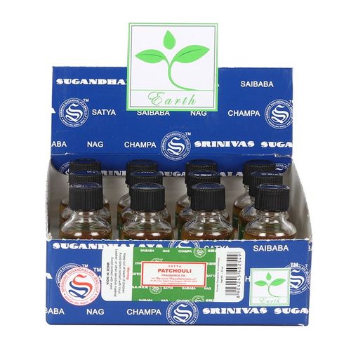 مجموعة من 12 زيت عطري برائحة الباتشولي من ساتيا