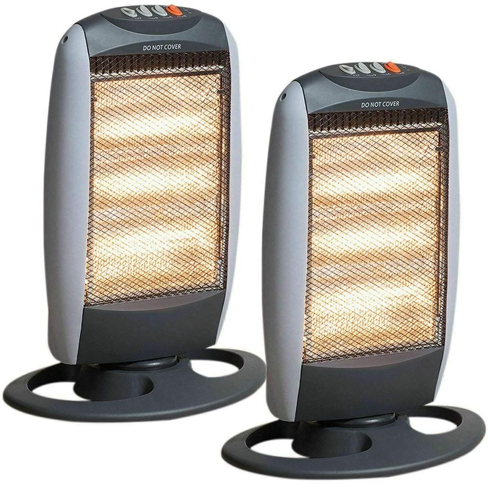 High-Performance 1200w Halogen Heater with 3 Heat Settings and Wide Angle Oscillation - Professional Quality