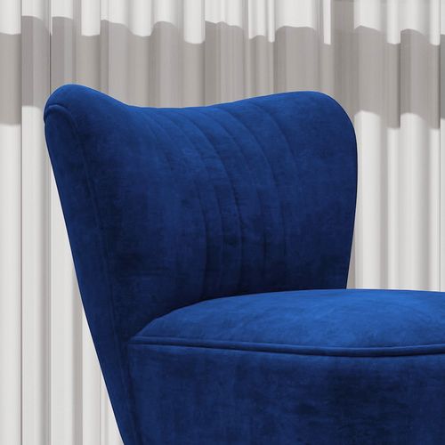 HOMCOM Accent Chair Wingback Armless Chair for Bedroom