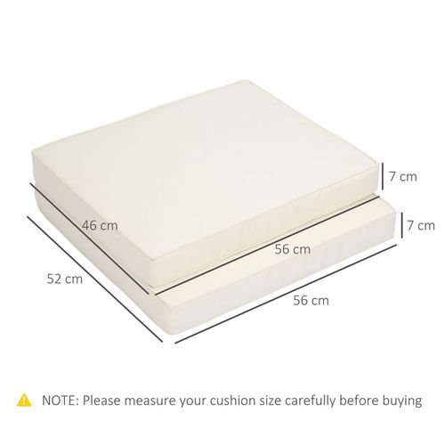 Outdoor Seat and Back Cushion Set Replacement Cushions, Cream White