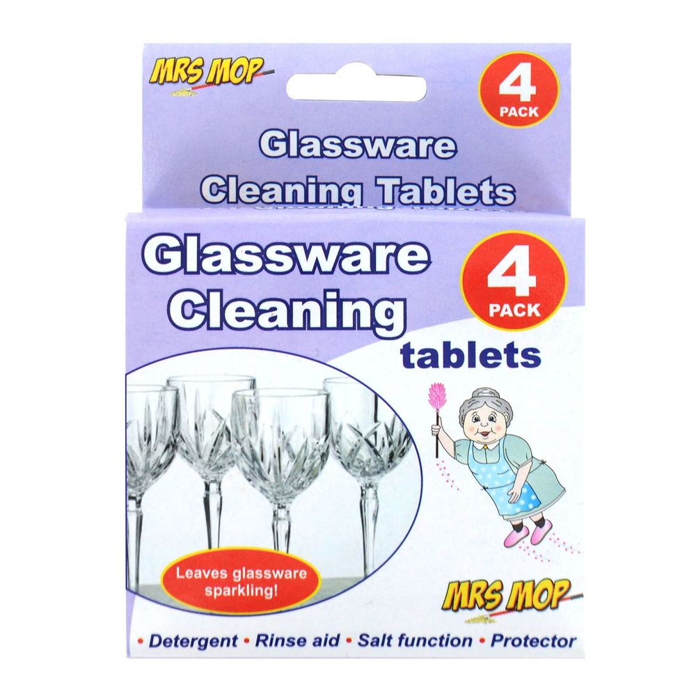 Premium CLZZ Glass Cleaning Tablets - 4 Pack | Sparkling & Fresh Glassware
