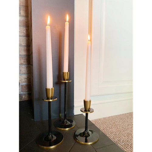 Large Black and Gold Candlestick