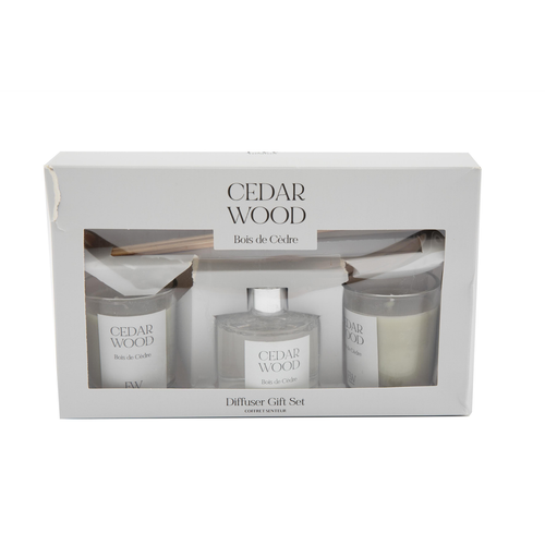 Cedar Wood Scented 50ml Diffuser and Candle Giftset