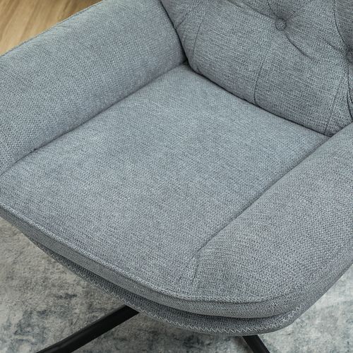 HOMCOM Accent Chair with Water-Repellent Chenille Fabric