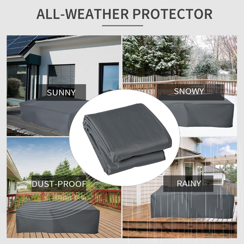 Premium 275x205cm Garden Furniture Cover: Water & UV Resistant Oxford Fabric