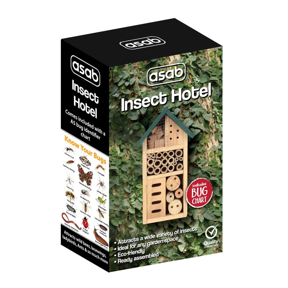 ASAB Insect Hotel Bug House Chalet Backyard Garden Outdoor Hanging Nesting