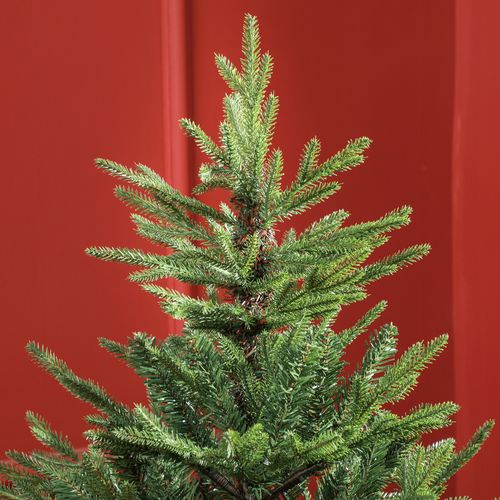 HOMCOM 5 Foot Artificial Christmas Tree with Realistic Hinged Branches