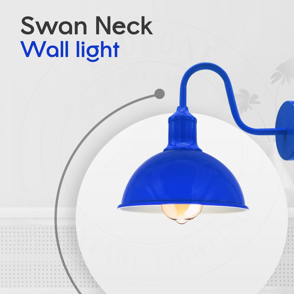 Vintage Industrial Wall Light Dome Metal E27 Indoor Lamp~ 5705
