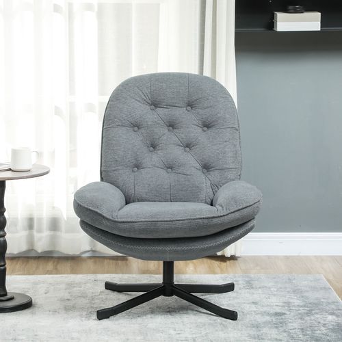 HOMCOM Accent Chair with Water-Repellent Chenille Fabric