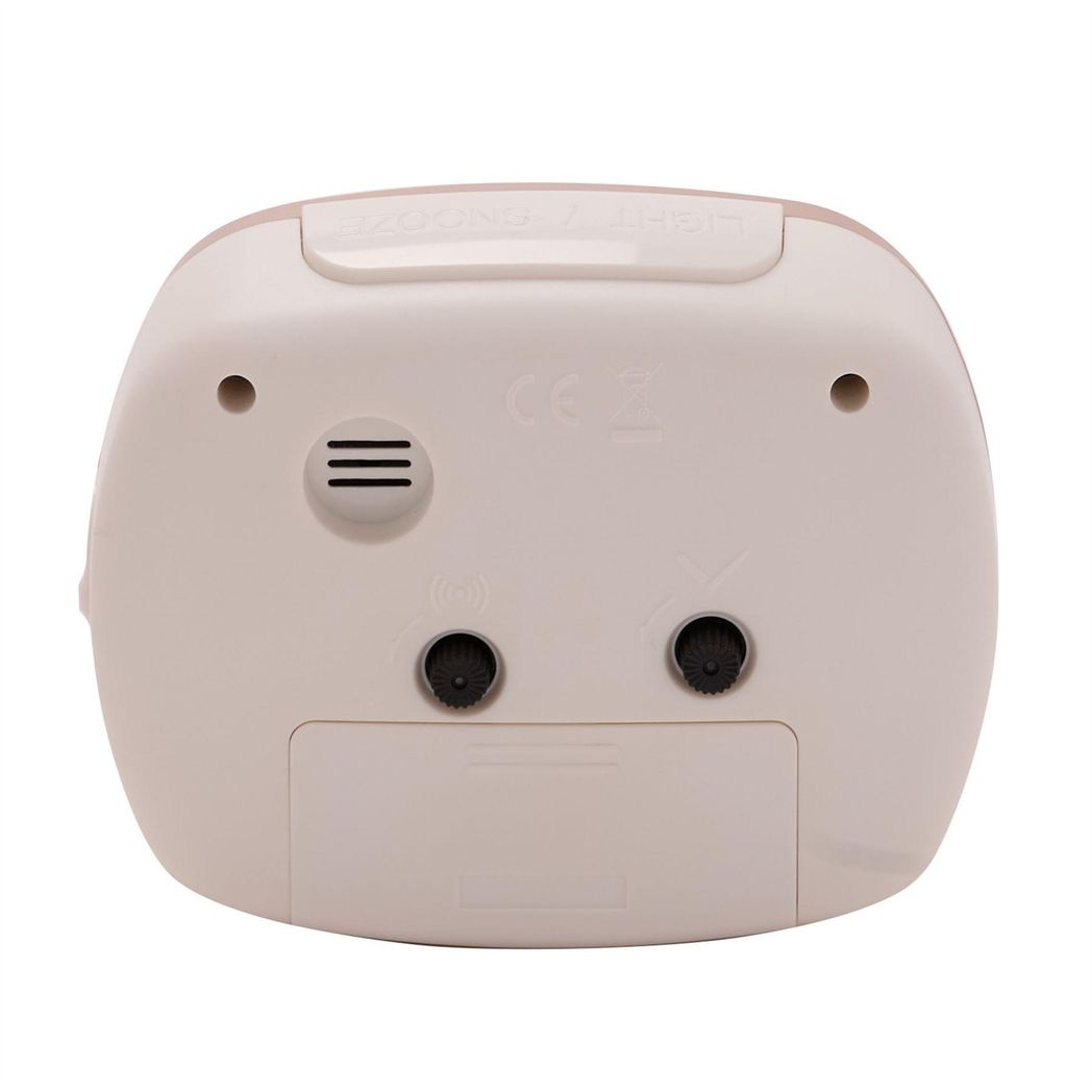 Wm.Widdop Silent Sweep Oval Face Blinking Light Alarm Clock  - Rose Gold