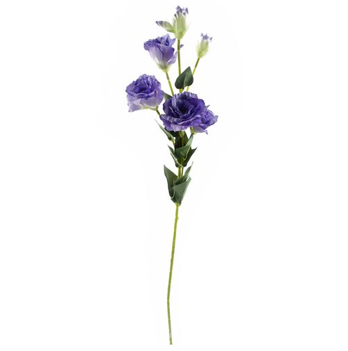 60cm Purple Wild Rose Arrangement Silver Glass Vase