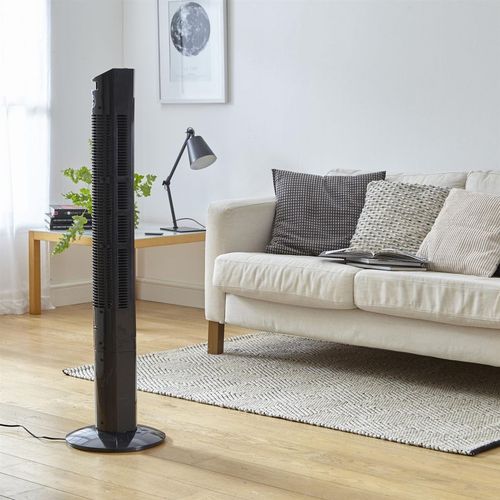 Neo 46" Black Floor Free Standing Tower Fan