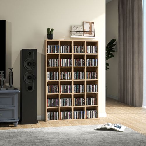 HOMCOM DVD CD Media Storage Rack, Video Display Unit, 89 x 130.5 cm