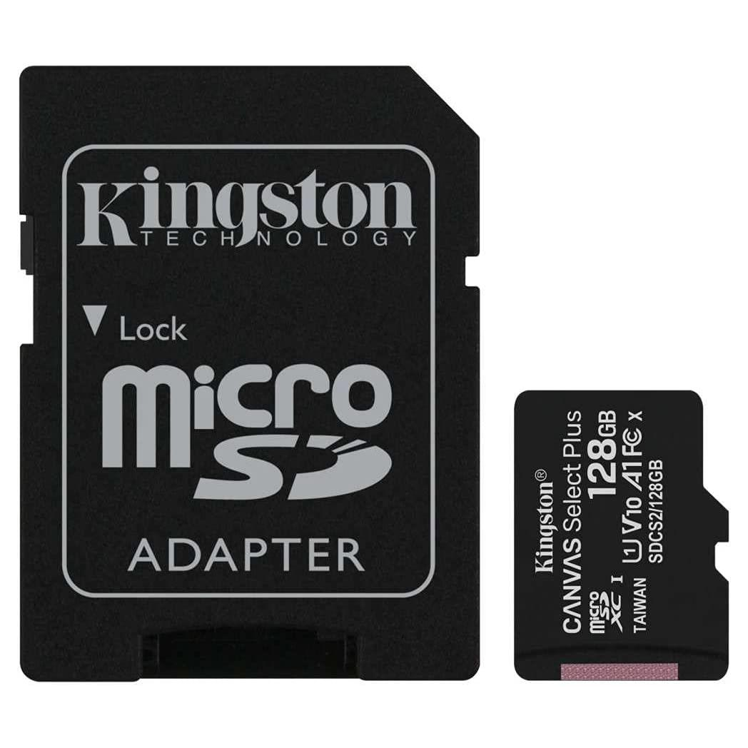 Kingston Canvas Select Plus MicroSD (SD Adapter Included)- 128GB