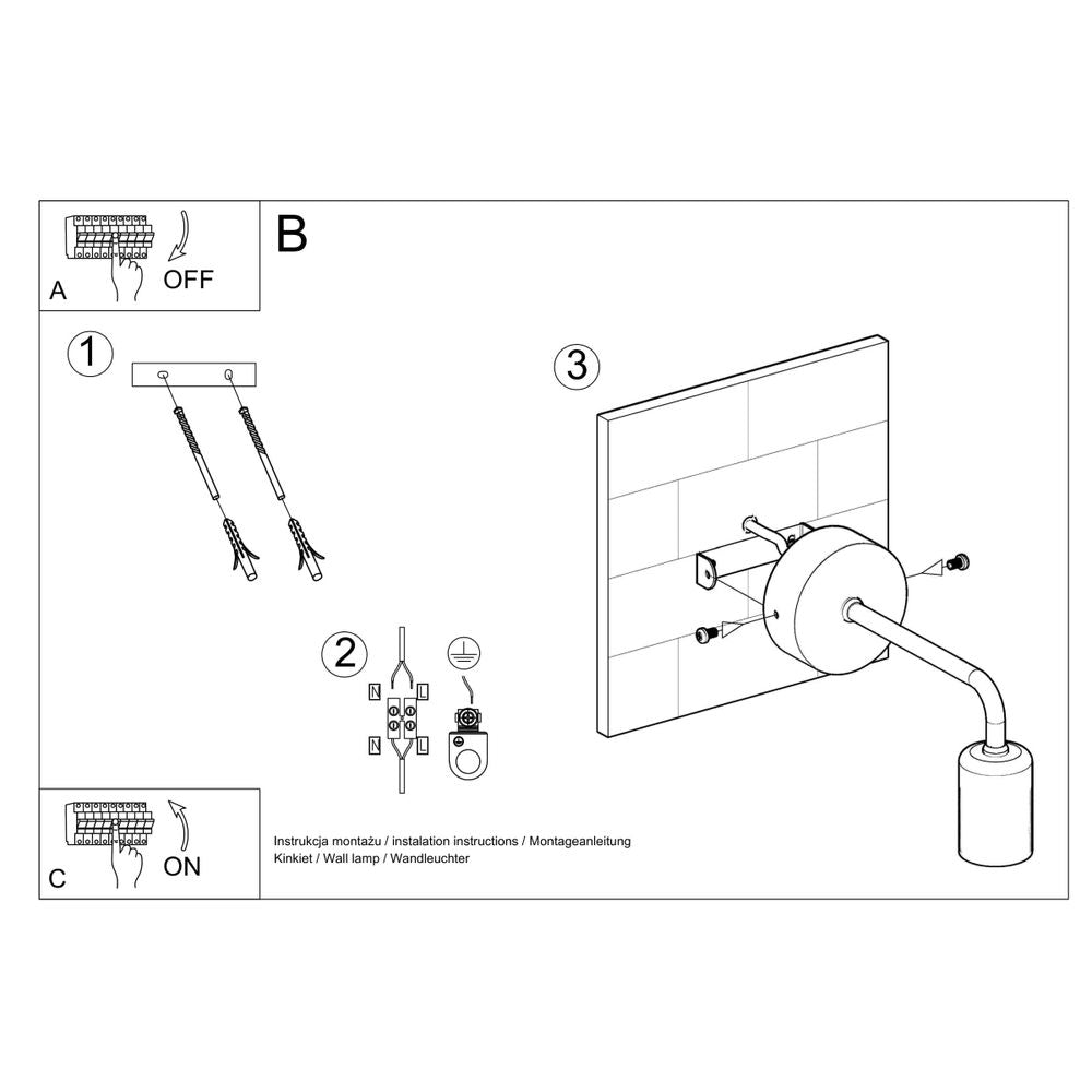 Premium Duomo Steel Wall Lamp - Elegant Industrial Design - E27