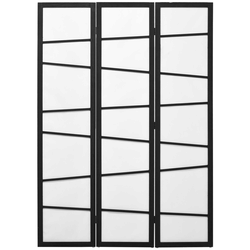 Premium HOMCOM 3 Panel Room Divider - Privacy Screen Protector with Wooden Frame - High Quality