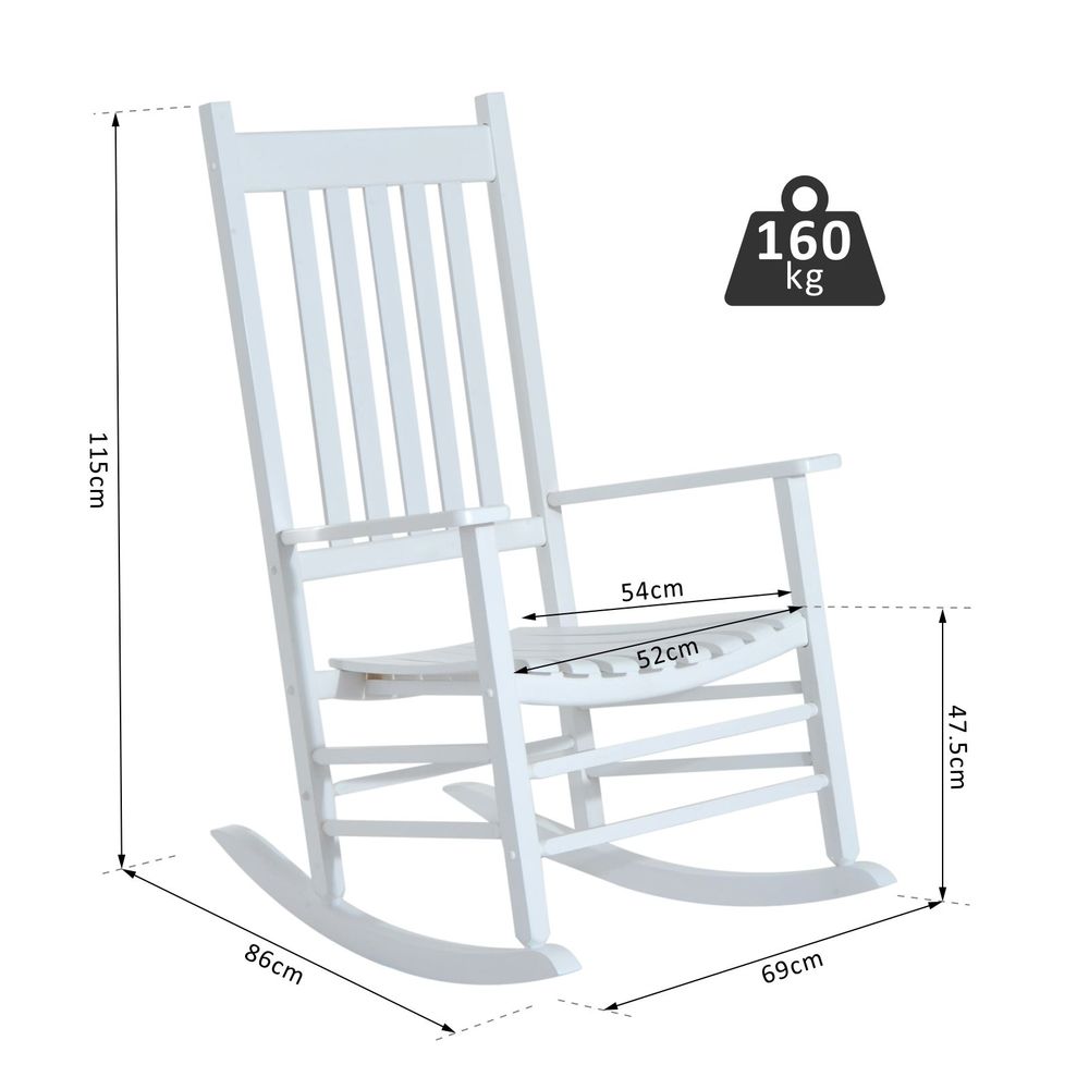Stylish Garden Rocking Chair: Outdoor Swing, Wooden Rocker for Balcony, Deck