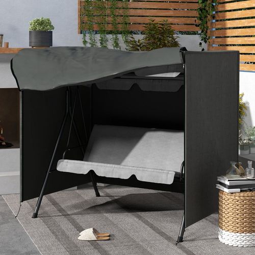 Outsunny Garden Furniture Protector Patio Swing Chair Cover Large Outdoor Grey