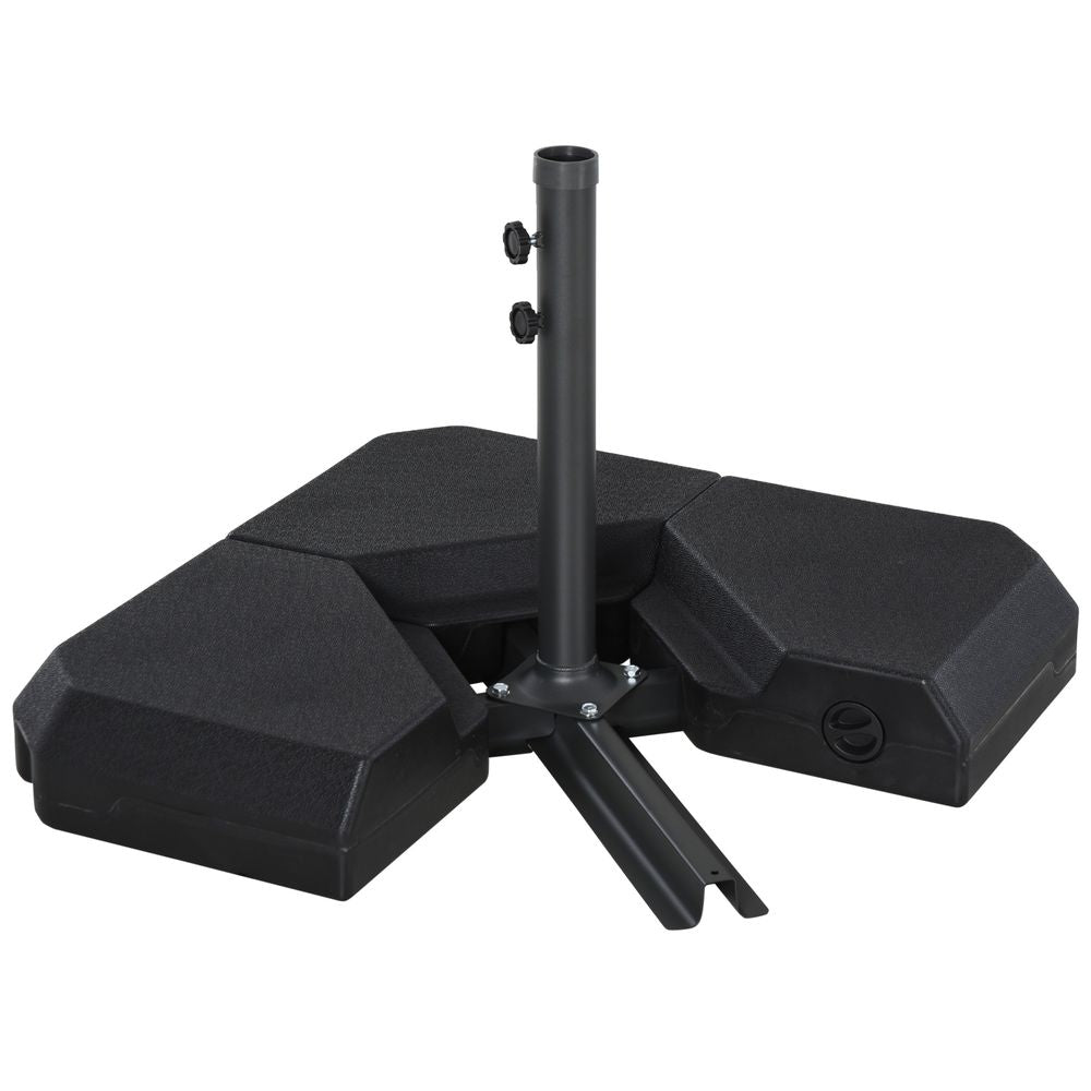 High-Quality HDPE 4-Part Fillable Parasol Base - Strong & Durable - Fits 48mm Poles - Secure & Stylish