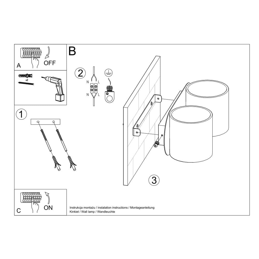 Orbis Double Aluminum Wall Lamp - Modern Design - G9 Compatible
