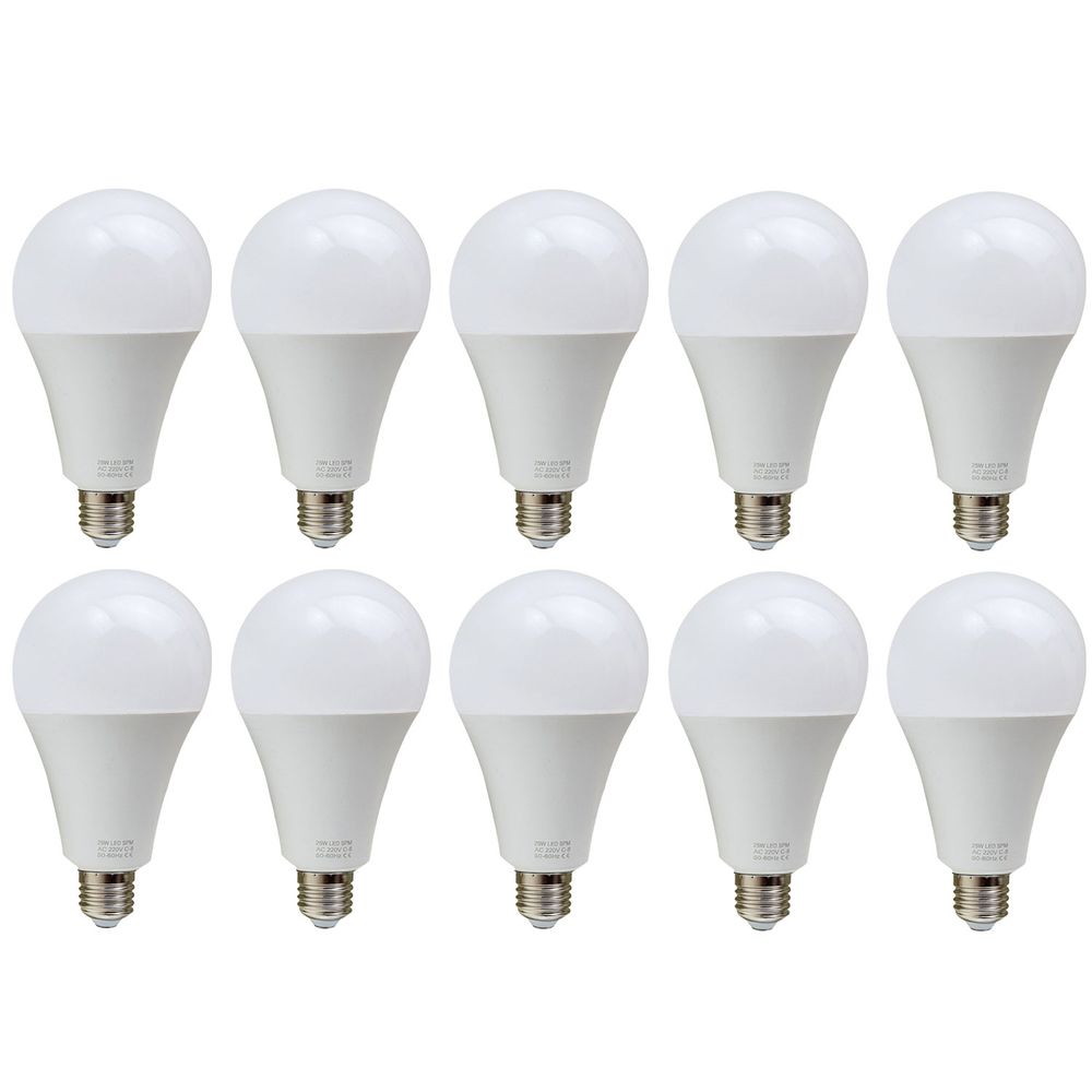 25W E27 Screw LED Light GLS bulbs, Energy Saving Edison  Cool White 6000K non dimmable lights